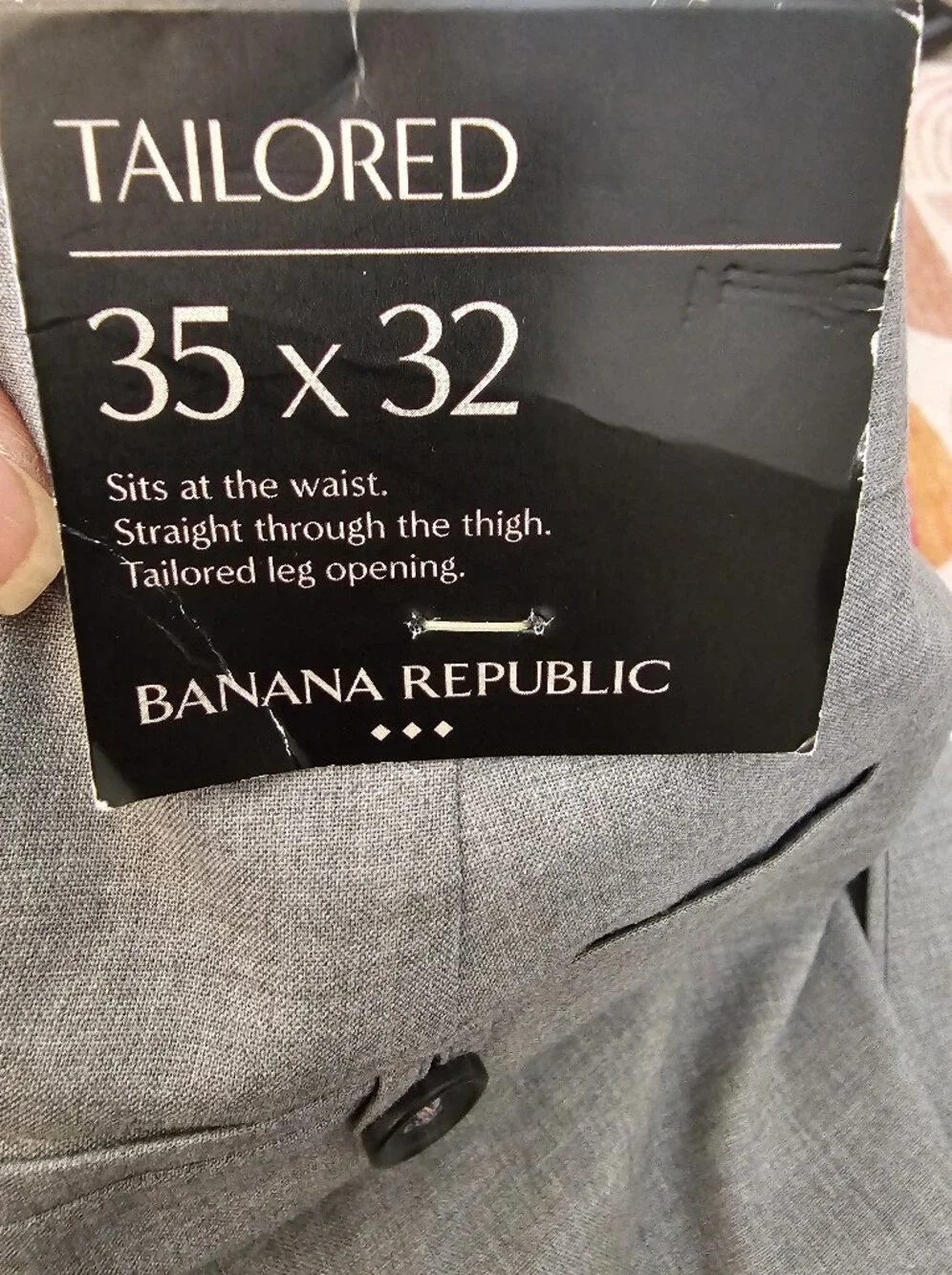 Banana Republic NWT Gray Men's Dress Pants - Classic Tailored Trousers Sz. 35x32